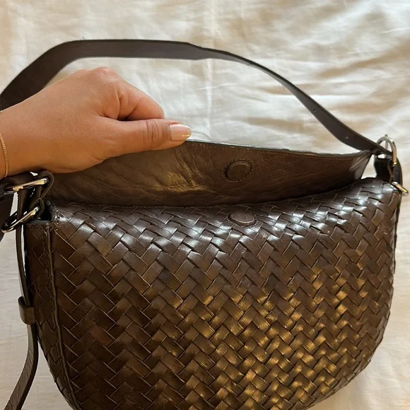 & Other Stories Leather Braided Shoulder Bag - Picture 10 of 13